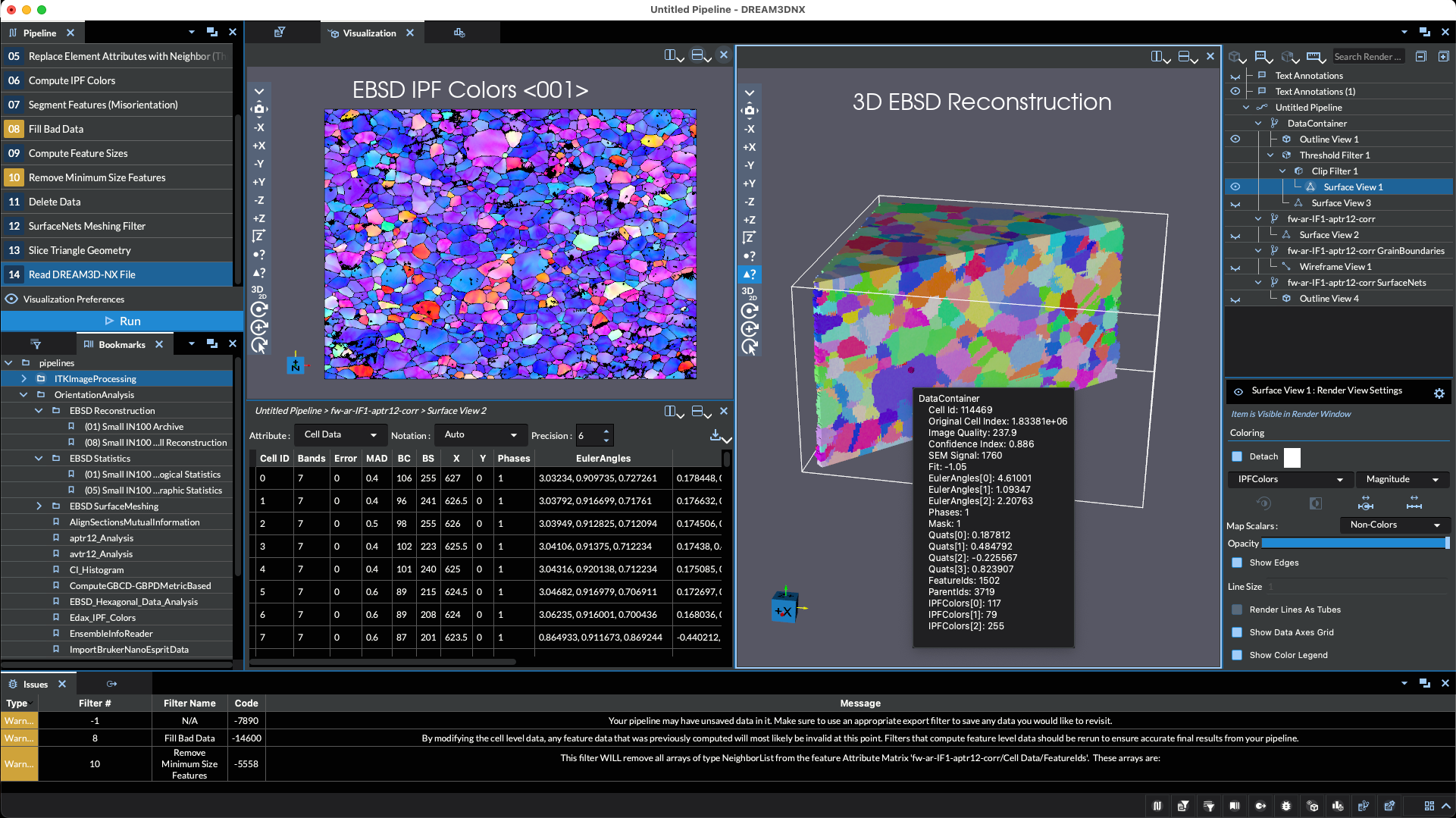 DREAM3D-NX with integrated visualization