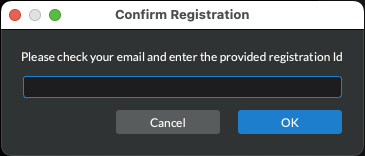Confirm Trial Registration Dialog