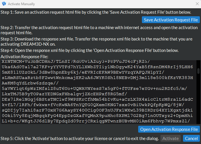 Activate Manually Open Response