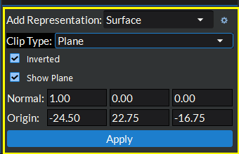 Visualization Properties Clip Filter