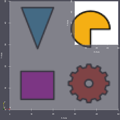 Cropped image using voxels as the bounds