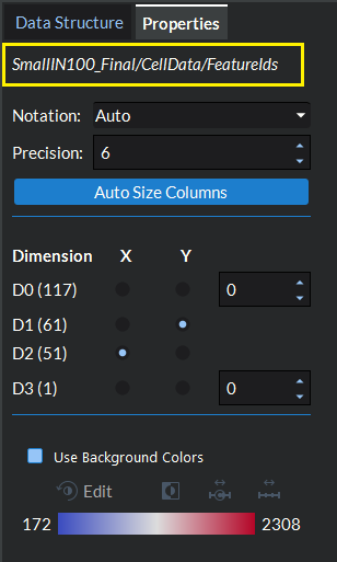 Data Array Path Label