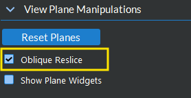 Oblique Reslice Checkbox