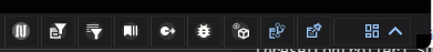 New statusbar buttons to show/hide UI sections.