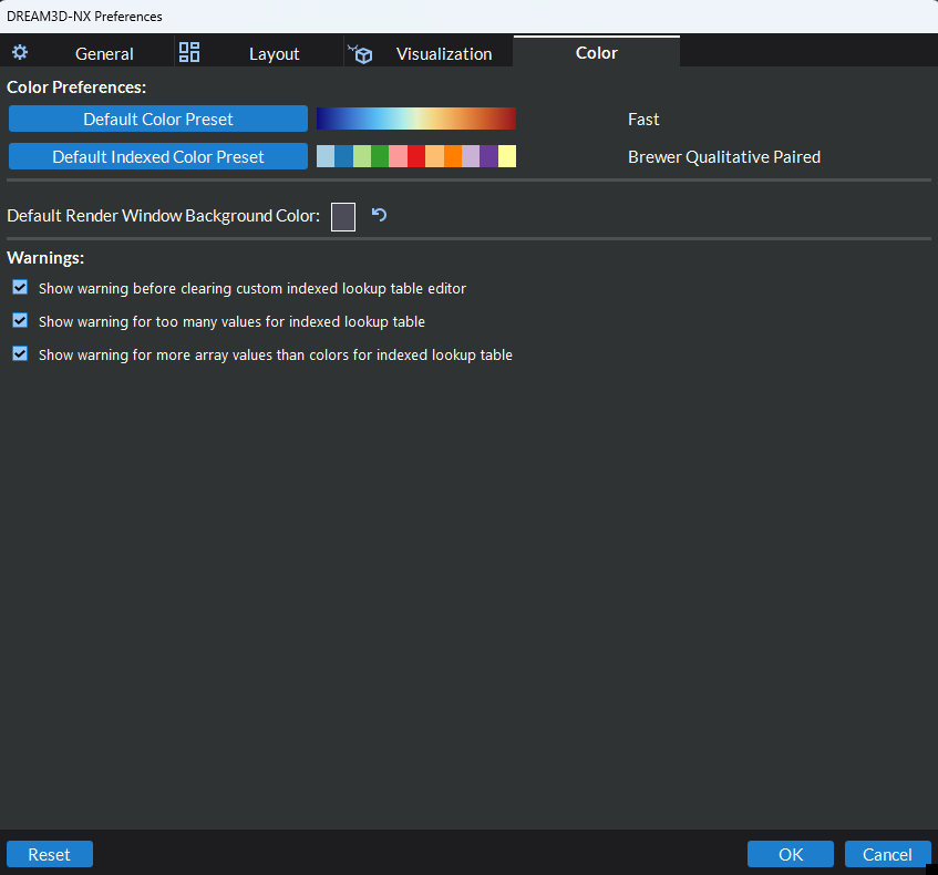 Visualization Color Preferences