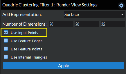 Select Use Input Points