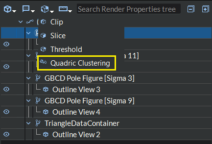 Quadric Clustering Filter Menu Item