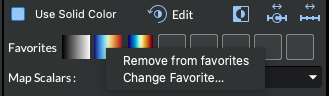 Quick Favorites context menu